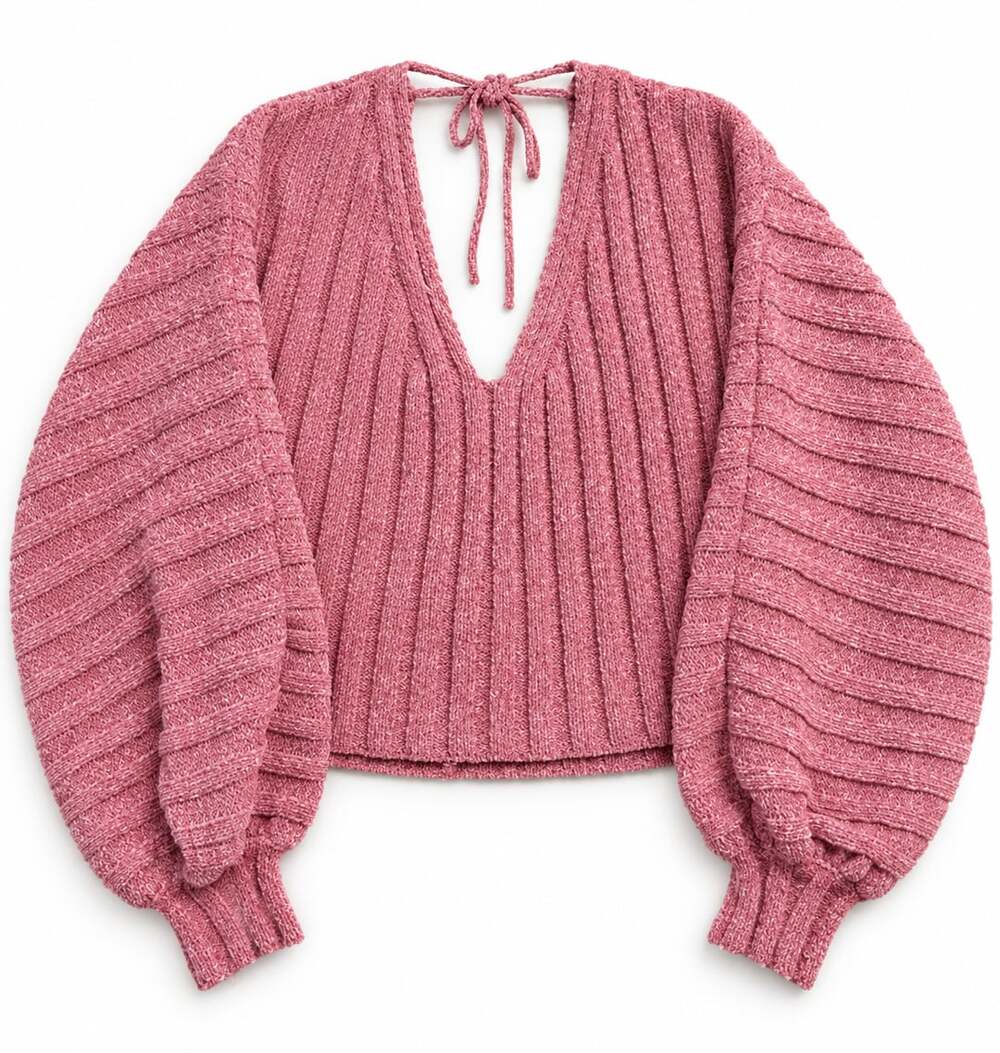 Free People Pink Ribbed Sweater Size XS (z)
